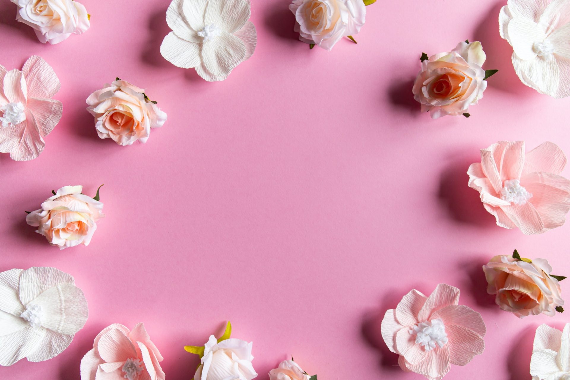 Pink flowers background